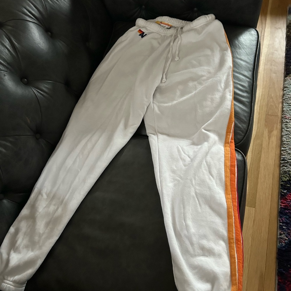 Aviator Nation White Sweatpants Medium